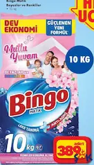 BİNGO MATİK TOZ DETERJAN 10 KG fiyat ve kampanya bilgisi